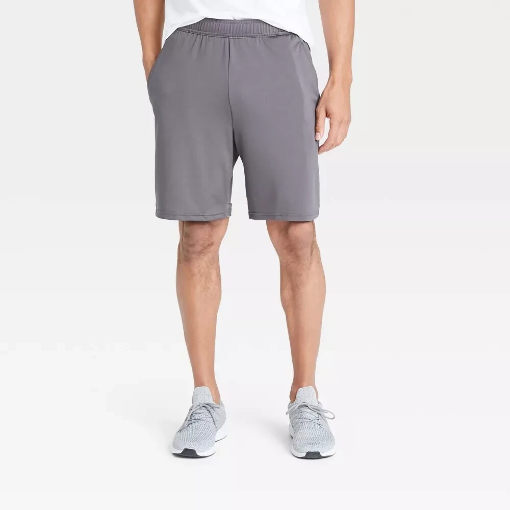 All‎ in Motion men M 9" Training athletic shorts gray gorpcore hiking vacation